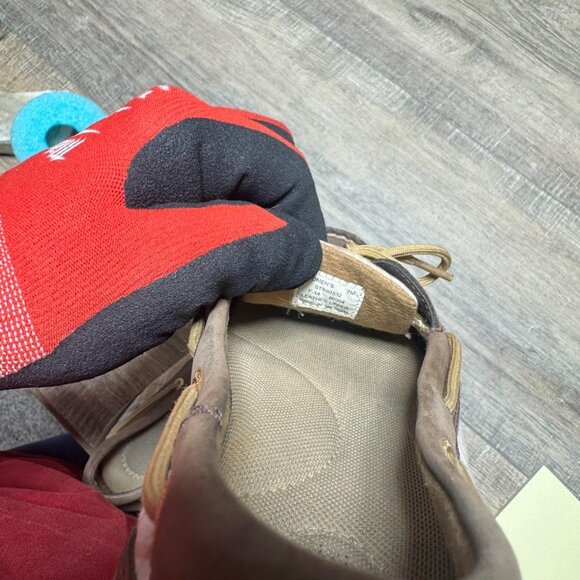 Sperry Angelfish Brown Leather Plaid Accent Boat Shoes Women's Size 7 - Picture 5 of 7